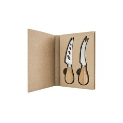 Bomboniere matrimonio utili cucina set 2 coltelli per formaggio con scatola