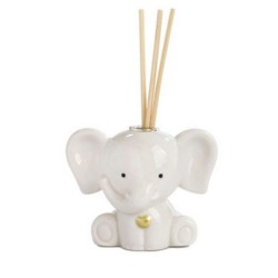Bomboniere utili per bimbo o bimba battesimo o comunione profumatore ceramica elefantino con cuore oro