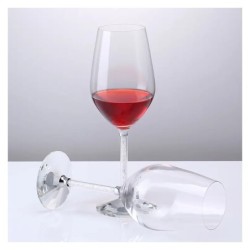 Bomboniere matrimonio tema vino set 2 calici bicchieri con gambo brillantini e base in cristallo