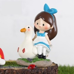 Bomboniera Alice nel Paese delle Meraviglie con Oca Magia in Miniatura
