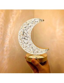 Magica bomboniera a forma di luna con base in oro lucida per matrimonio