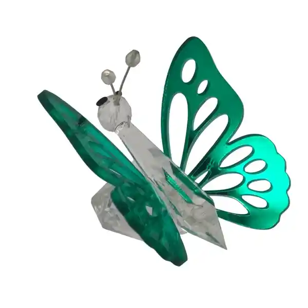 Bomboniera Verde/farfalla crystal plex grande