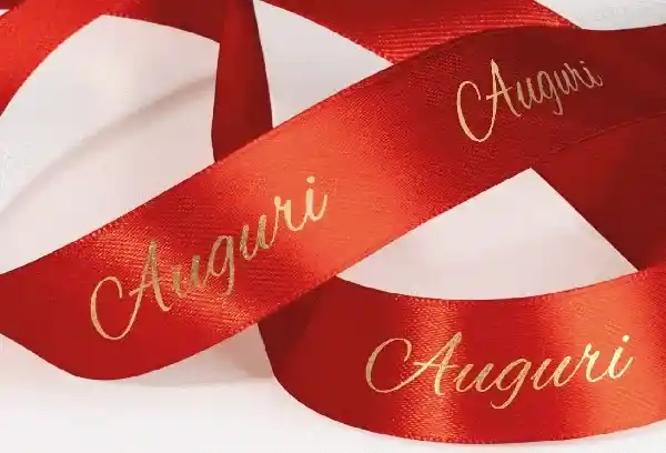 Nastro auguri rosso 25mm 25mt