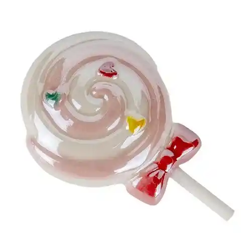 Bomboniera Lollipop magnete rosa cm8 pvc box