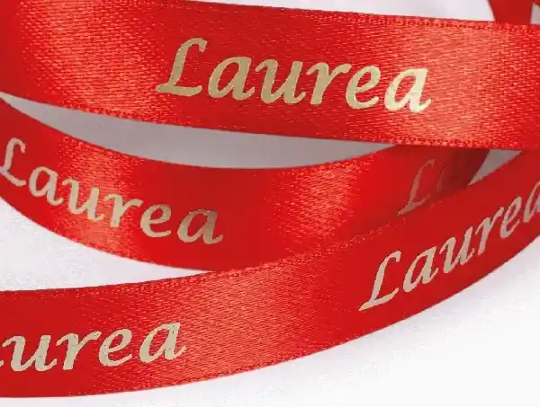 Nastro laurea rosso 15mm 25mt